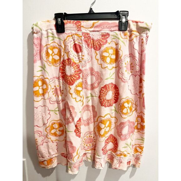 Fresh Produce Womens Pink Tiered Skirt Sz S Floral Cottage Core Casual Pull-On - Picture 4 of 8